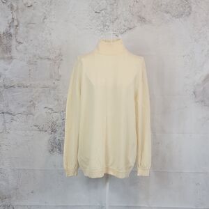 Studio 121 Mock Turtleneck Sweater 100% Wool - Cream Womens Size XL